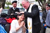 2011 Lourdes Pilgrimage - Archbishop Dolan with Malades (256/267)